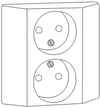 schneider electric Pistorasia peitelevyllä 2-os turva. 90x100mm