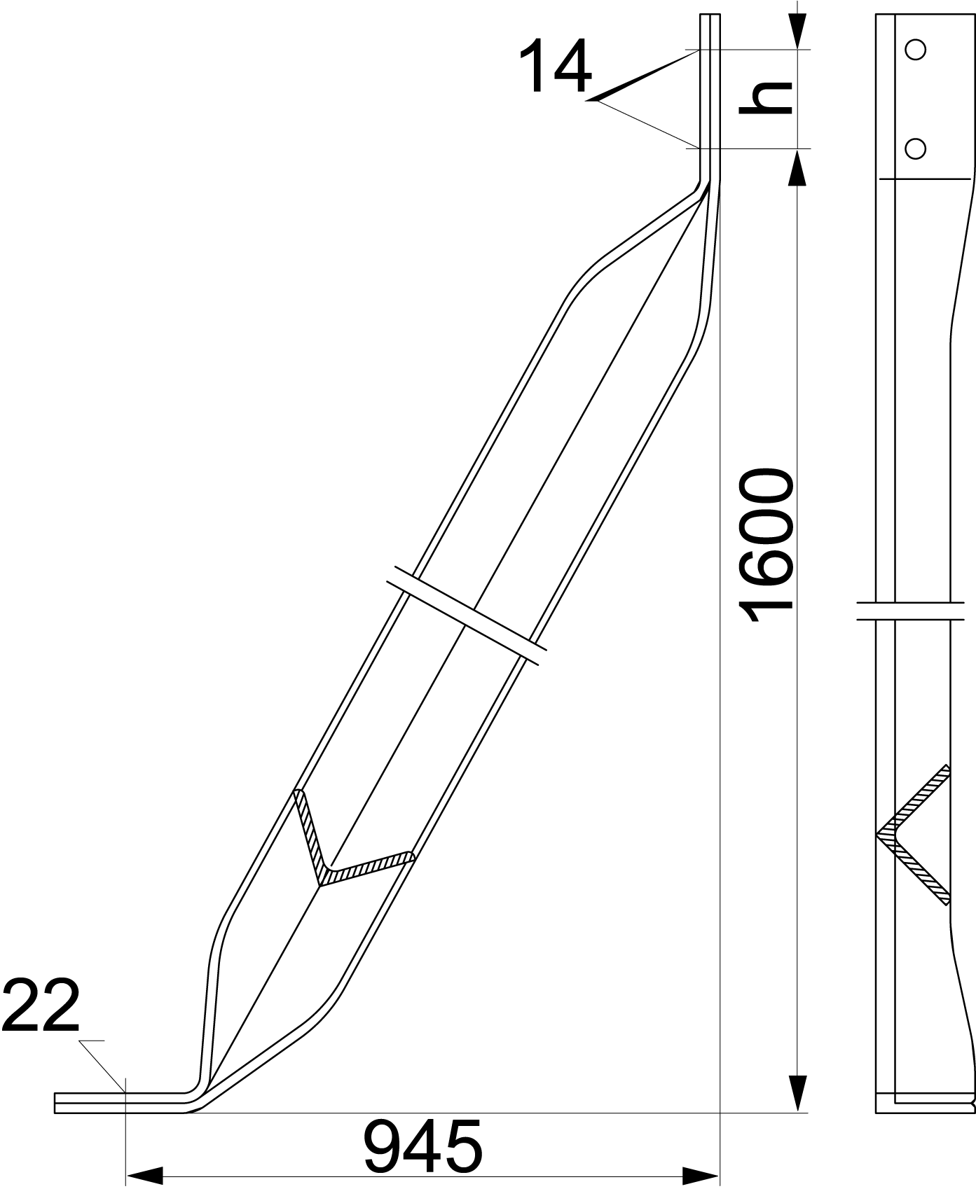ensto Vinotuki sh 244.2 kvt-2 kulmarauta