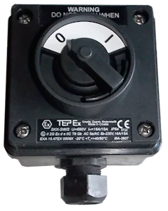 tepex Painikekotelo atex skx-sw/2 ip66 kytkin 0-i 16a