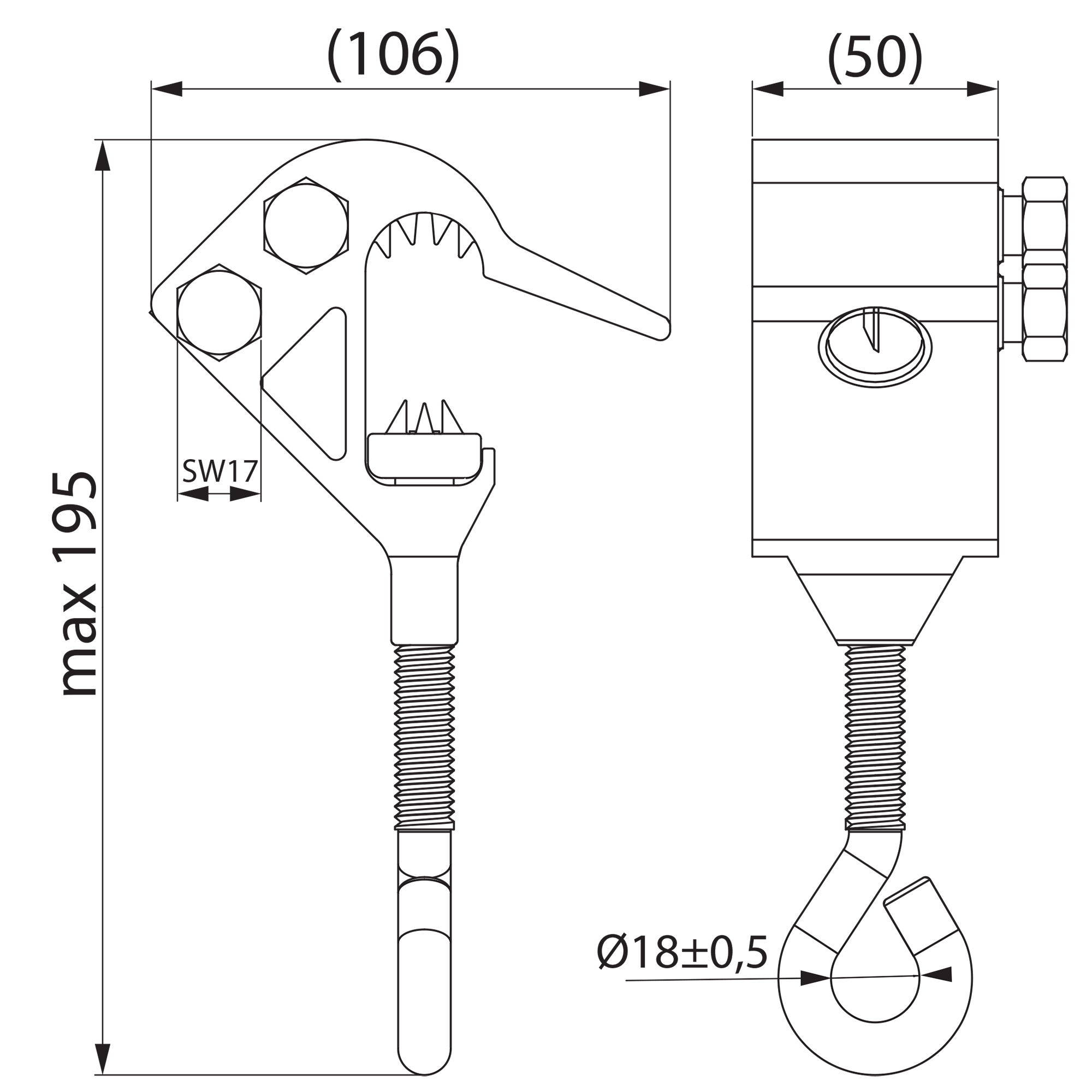 ensto Liitin jännitetyö slw36 pas/bll 50-157/al 25-185