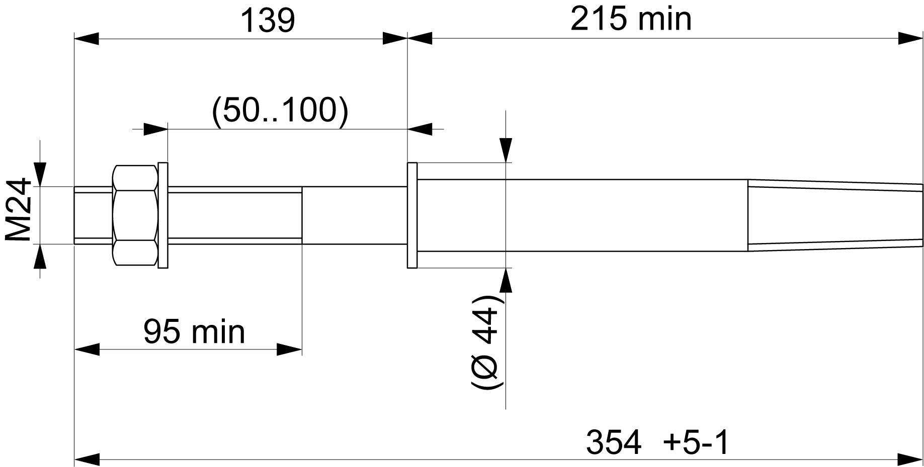 ensto Orsitappi sot 24 l=215mm