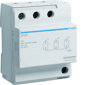 hager Ylijännitesuoja sp320 3-nap karkeas.100ka <4kv