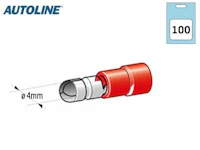 PYÖRÖLIITIN UROS 4MM PUNAINEN 100 KPL/PKT