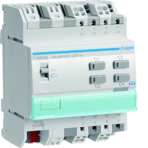 hager Lähtöyksikkö knx hager tya604a 4x4a rlv din