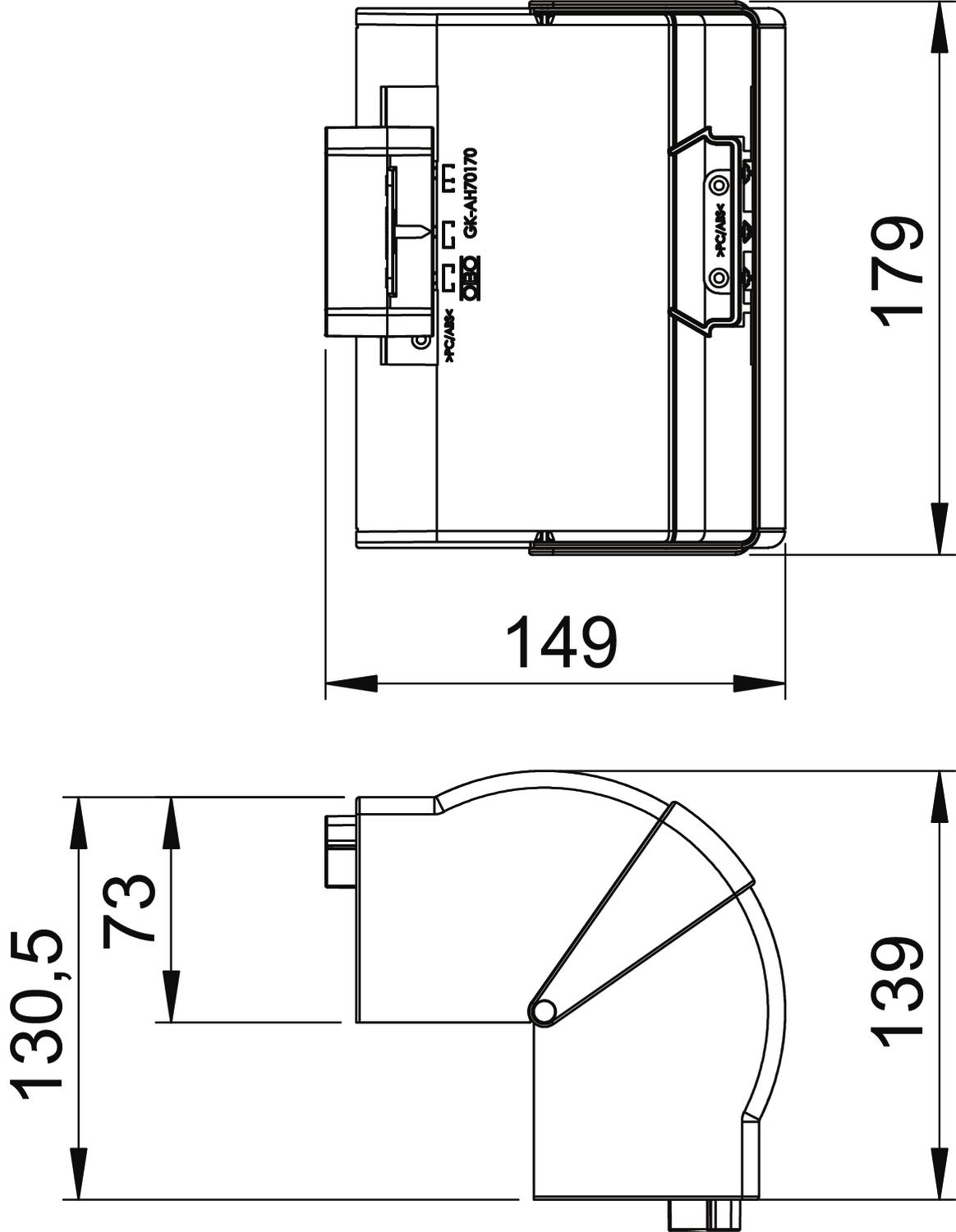 obo bettermann Ulkokulma obo gk-ah70170rw, pc/abs, val
