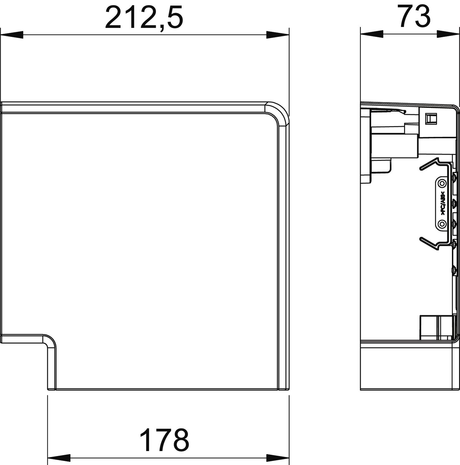 obo bettermann Tasokulma obo gk-fh70170rw, hf, pc/bs, val
