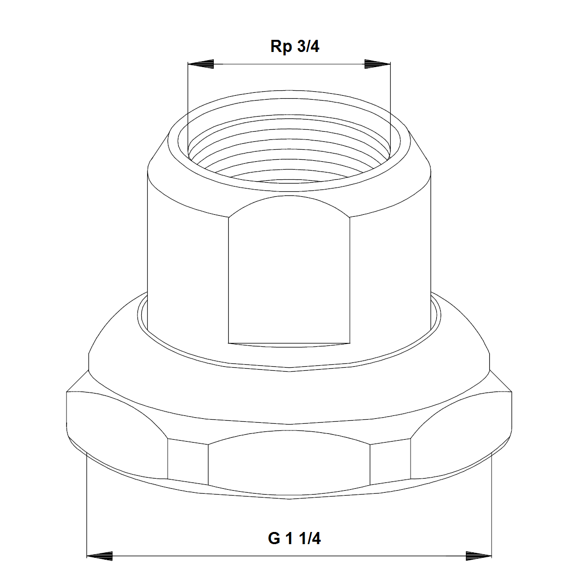grundfos Liitinpari grundfos lvk-pumput 3/4x1 1/4 em