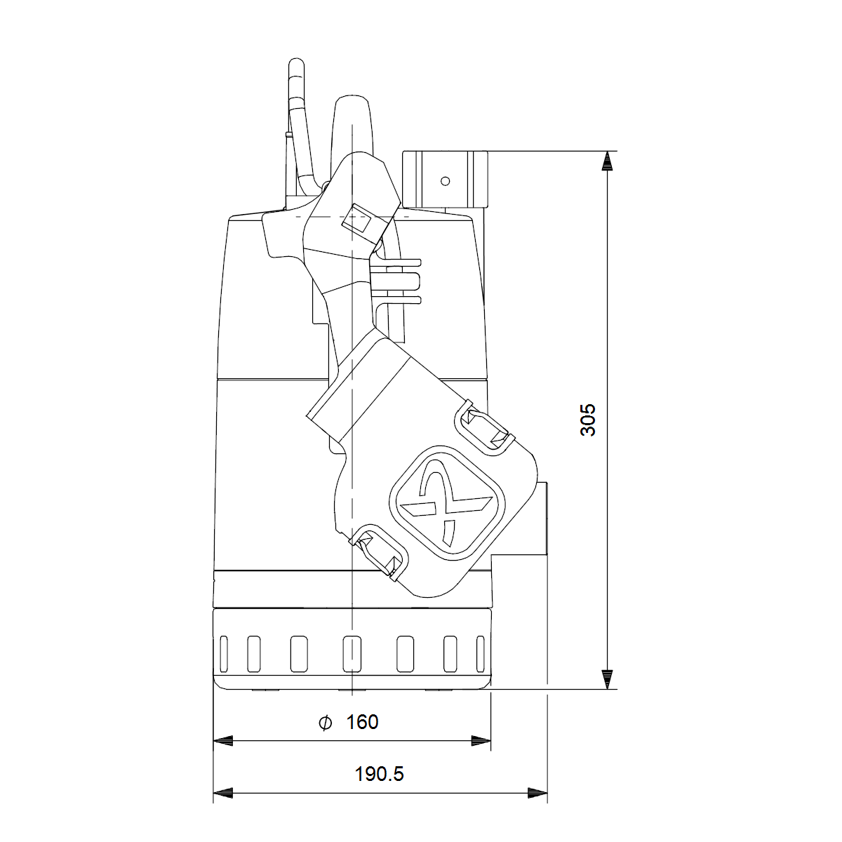 grundfos Tyhjennyspumppu grundfos cc5a-1 1-v vippaohjaimella