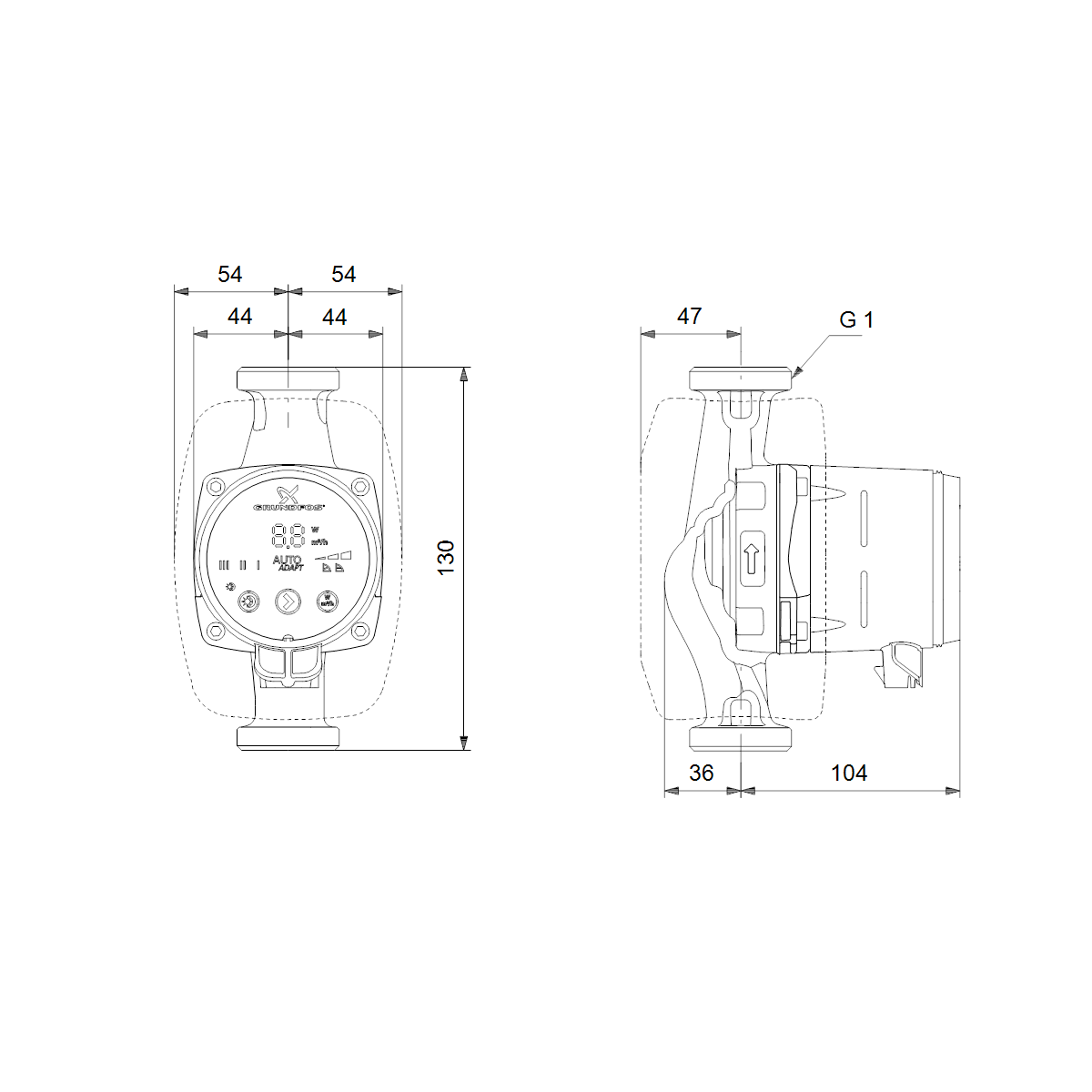 grundfos Lämpöjohtopumppu grundfos alpha2 15-60 130