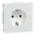schneider electric Vägguttag d-life 1-vägs jord lotus vit