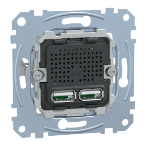 schneider electric Laddstation 2xusb insats