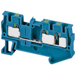 PUSH-IN PLINT 3 POL 4MM² BLÅ