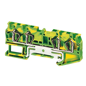 schneider electric Bladfjäderplint 4 pol 4mm² grön/gul