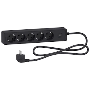 schneider electric Grenuttag 5-väg 1.5m svart