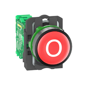 schneider electric Plasttrycke röd vit symbol 0