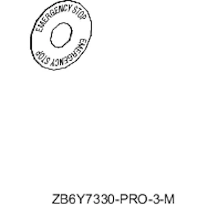 schneider electric Rund skylt 45mm nödstopp