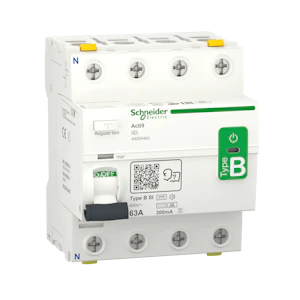 schneider electric Jordfelsbrytare a9 4p63a 300sma b-si
