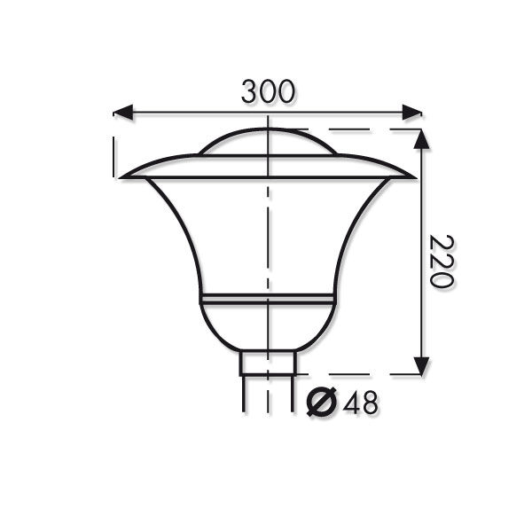 karlux Pihapiirivalaisin tiira ip23 100w e27 ha
