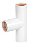 PP T-RÖR VIT 32 FP 73310, MED GUMMITÄTNING