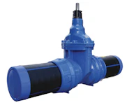 SLUSSVENTIL ESCO 225/200 S-2844-4, PE-ÄNDE PE100/PN10