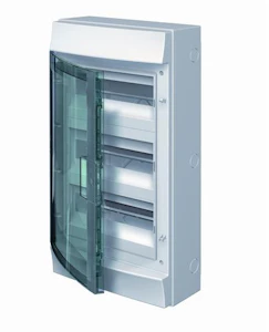 abb Moduulikotelo pinta ip65 abb 3-riviä,36-mod,läpinäkyvä ovi